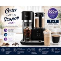 Cafetera frappe 3 en 1 con Licuadora 900 watts vaso 650ml Negro Oster BVSTDC03B 053