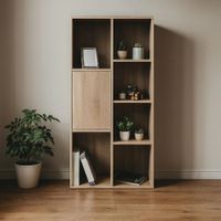 Estante Librero Joaquin 1 Puerta Alto 121 cm RyR MUEBLES