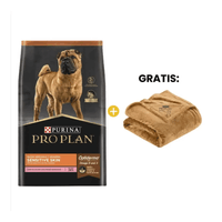 PRO PLAN SENSITIVE SKIN ADULTOS RAZA MEDIANA CON MANTA GRATIS - SALMÓN - 12kg