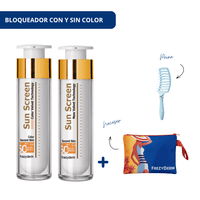 Duo Sun Screen Velvet Face SPF50 50ml Con y Sin color