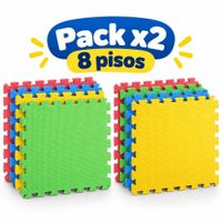 Pack Pisos Alfombra Goma Eva - 60 x 60 cm. - 08 Und. - Multicolores
