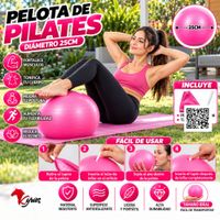 PELOTA DE PILATES ROSADO DE 25 CM