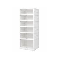 Zapatera Organizadora 12 Pares con Puertas Transparentes Apilable Blanca