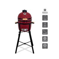 Kamado Granada 15 Rojo con divide and conquer más 4 accesorios - Grillcorp