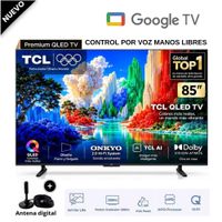 TELEVISOR TCL QLED PREMIUM 85' UHD 4K SMART TV 85A400 144HZ GOOGLE TV y ANTENA DIGITAL