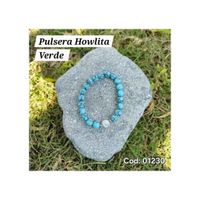 Pulsera StoreWide Piedras Howlitas Verde