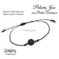Pulsera StoreWide con Piedra Volcanica Negra