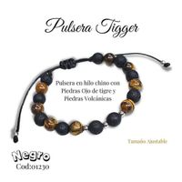 Pulsera StoreWide Piedras Volcanicas y Piedras Ojo de Tigre
