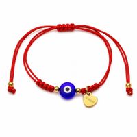 Pulsera ojo turco azul con hilo rojo