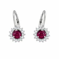 Aretes Rubí Imperial de plata