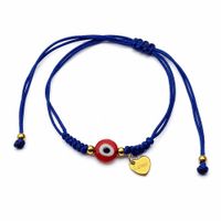 Pulsera Ojo Turco Rojo con hilo azul