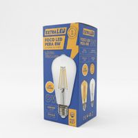 Foco LED Decorativo Tipo Pera Filamento Vintage 8W E27 Luz Cálida
