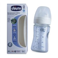 Biberón Chicco de Vidrio Vetro Glass con Tetina Silicona 150 ML