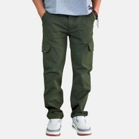 Pantalón Cargo Hombre Casual Yonisters Algodón Drill Verde