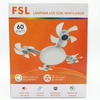 Lámpara Ventilador De Techo FSL 60W Led Cct Dimmer Control Remoto Rosca E27