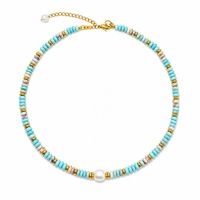 Collar Brisa Marina de acero enchapado en oro 18k
