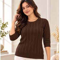 Chompa Acanalada De Cashmere De Hilo 3-4