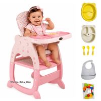 Silla de Comer Carpeta 3 en 1 con Bluetooth -GATO- Rosa Pastel - GATO2-002