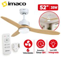 Ventilador de Techo Decorativo con Luz Led y Control CF5235DC
