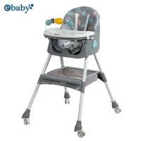 Silla de Comer Plegable con Porta Celular -LULU- Gris - LULU-001