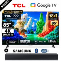 Televisor TCL QLED 85 UHD 4K Google TV 85A400 - Soundbar