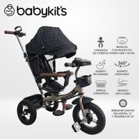 Triciclo Fort Premium Gold - 5 en 1 Negro
