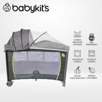 Cuna Corral Roma Baby Kits Gris