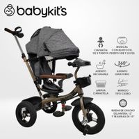 Triciclo Fort Premium Gold - 5 en 1 Gris