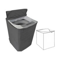 Funda Impermeable Gruesa Para Lavadora 16-22Kg Gris