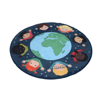 Alfombra Niños del Mundo Achoka 88411 de 100 x 100 cm