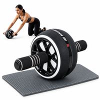 Rueda Abdominales Abs Wheel Antideslizante No Ruidos Blanco con Negro