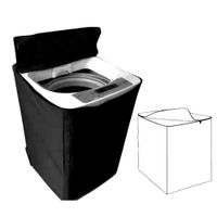 Funda Impermeable Gruesa Para Lavadora 10.5 - 15Kg Negro