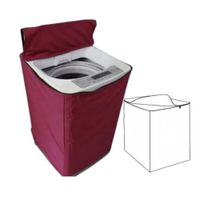 Funda Impermeable Gruesa Para Lavadora 10.5 - 15Kg Guinda