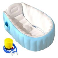 Bañera de Bebe CELESTE Inflable Antideslizantes con Inflador PREMIUM