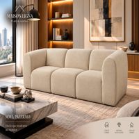 Sofá Tres Cuerpos Milano Beige Antifluido y Obsequio