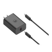CARGADOR DE PARED MOTOROLA TURBO POWER 50W GaN 1  PUERTO USB-C COLOR NEGRO