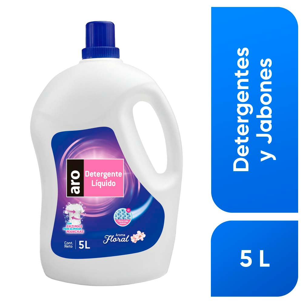 Detergente en Líquido ARO Floral Botella 5L