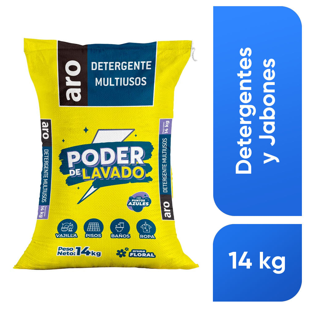 Detergente en Polvo ARO Multiusos 14Kg MKR
