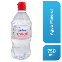 Agua Mineral EVIAN Sin Gas con Tapa Sport Botella 750ml