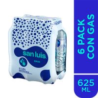 Agua de Mesa SAN LUIS Con Gas Paquete 6un Botella 625ml