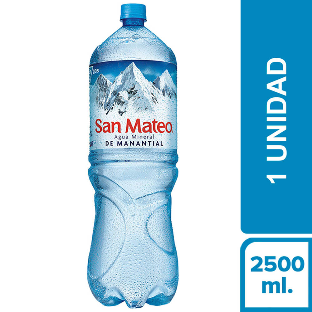 Agua Mineral SAN MATEO Sin Gas Botella 2.5L