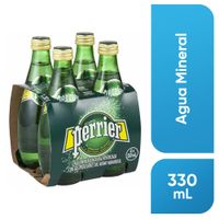 Agua Mineral PERRIER con Gas Paquete 4un Botella 330ml