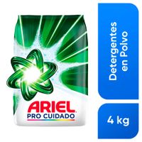 Detergente en Polvo ARIEL Pro Cuidado para Lavar la Ropa Blanca y de Color Bolsa 4Kg