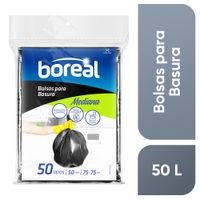 Bolsa para Basura 50L x50un BOREAL Color Negro