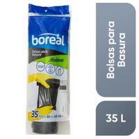 Bolsa para Basura 35L x30un BOREAL Color Negro