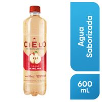 Agua con Gas CIELO Sabor a Manzana Botella 600ml