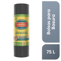 Bolsa para Basura 75L x10un VIRUTEX Rollo Ng Citron