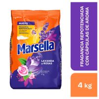Detergente en Polvo MARSELLA Lavanda y Rosas Bolsa 4Kg