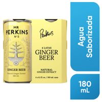 Agua Saborizada MR PERKINS Beer Lata 180ml Paquete 4un