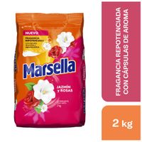 Detergente en Polvo MARSELLA Jazmín y Rosas Bolsa 2Kg pv
